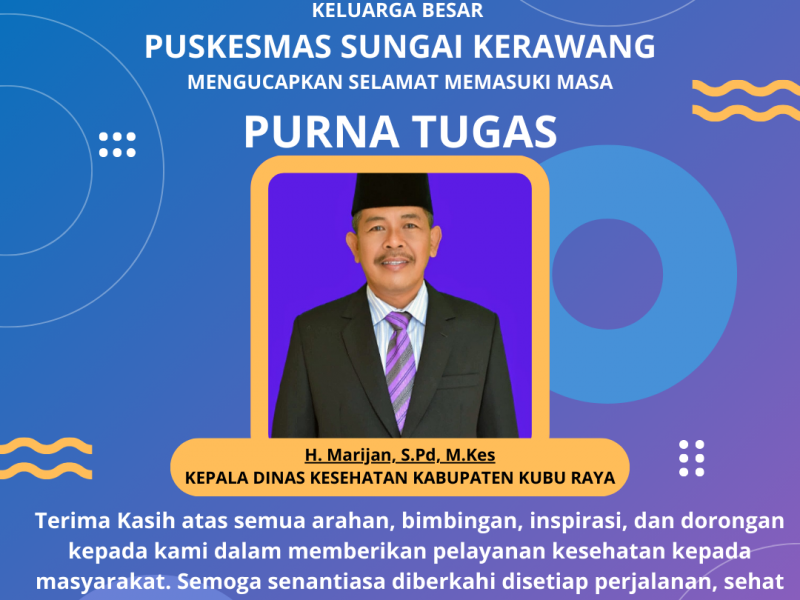 Ucapan Purna Tugas Kadinkes